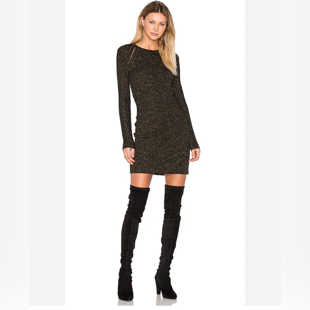REVOLVE DEREK LAM 10 CROSBY metallic sweater dress medium